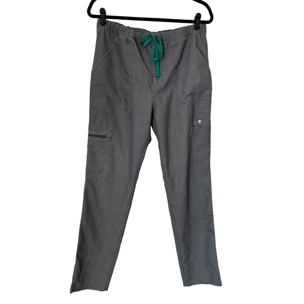 Figs Technical Collection Pants Mens M Cairo Gray Cargo Scrub Drawstring Bottoms